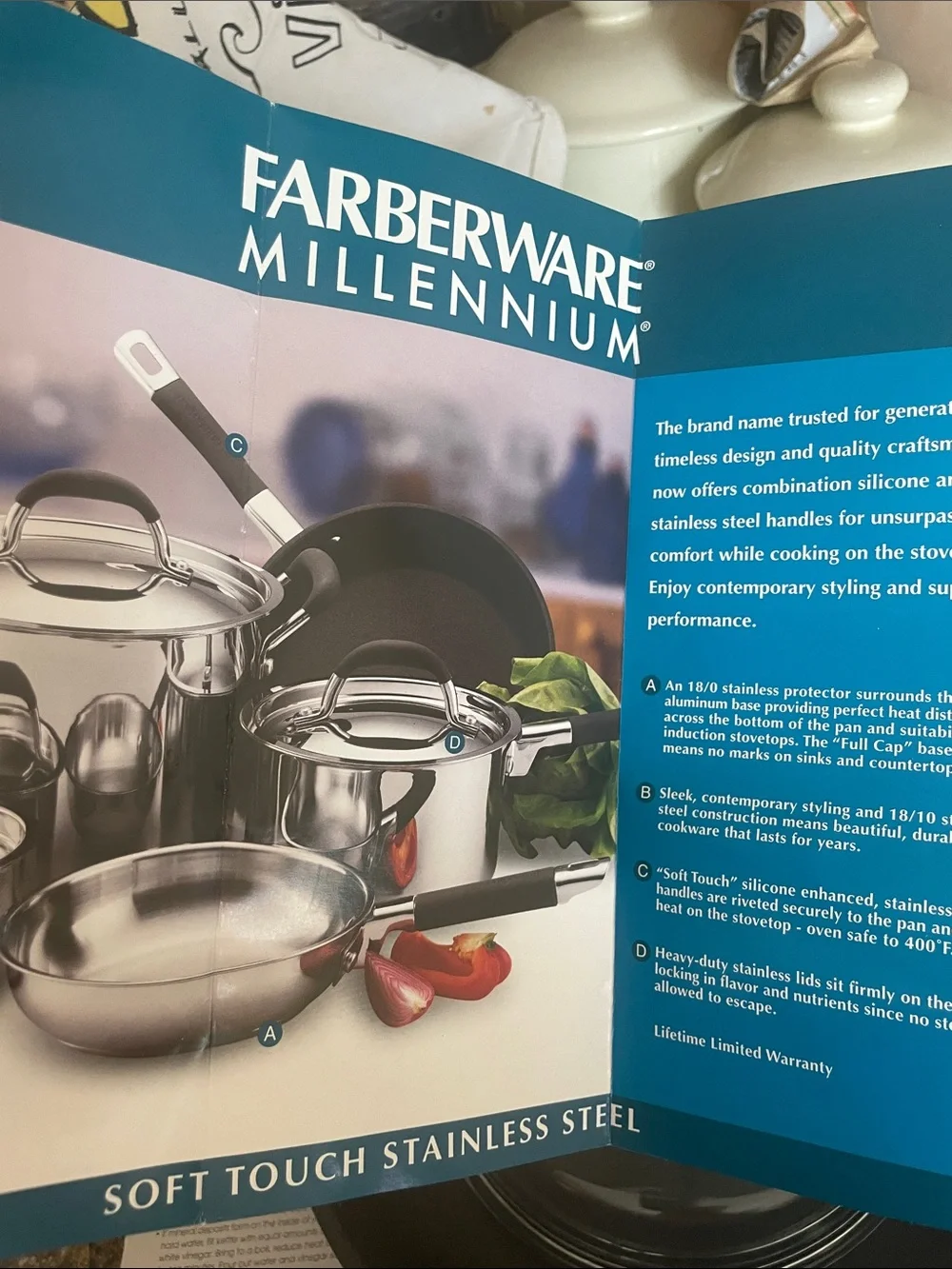 Farberware Black Millennium Nonstick Fry Pan and Saucepot Set new